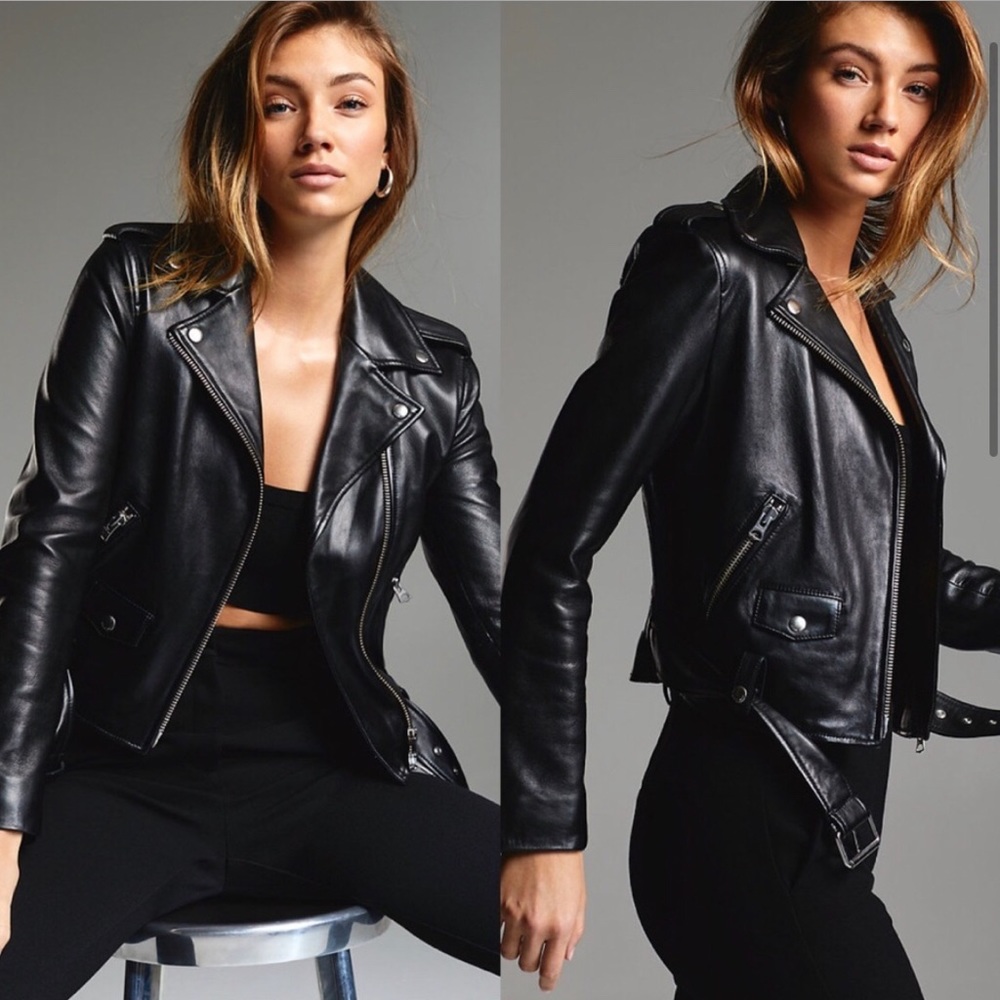 Aritzia Lennon 100% Leather Moto Jacket